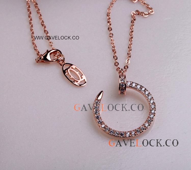 Copy Cartier Nail style Necklace / S925 / fully iced out Nail
